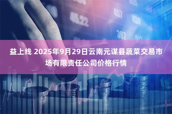 益上线 2025年9月29日云南元谋县蔬菜交易市场有限责任公司价格行情