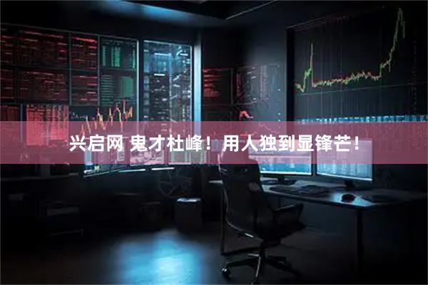 兴启网 鬼才杜峰！用人独到显锋芒！